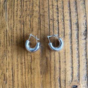 SOLD!!Sterling Silver Chunky Hoop Earrings